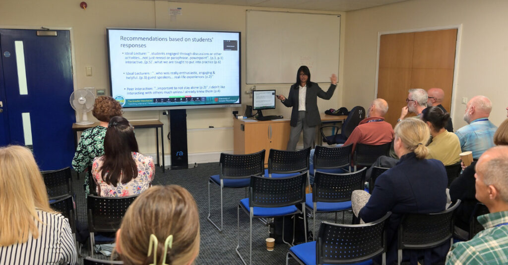 RCL academic Dr Gayani presenting at the TIRIAE Conference 2025.