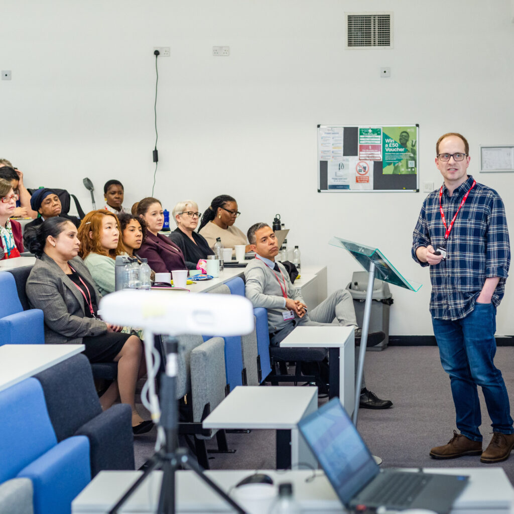 A Regent College London academic presents at the Learning and Teaching Conference.